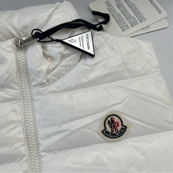 Moncler Ghany Vest White Size Medium NEW - tag cut off - Picture 4 of 11